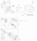 Blower HousingShrouds Electric Starter Flywheel Rewind Starter Diagram and Parts List for 21T112-0114-F1  Briggs and Stratton Engine
